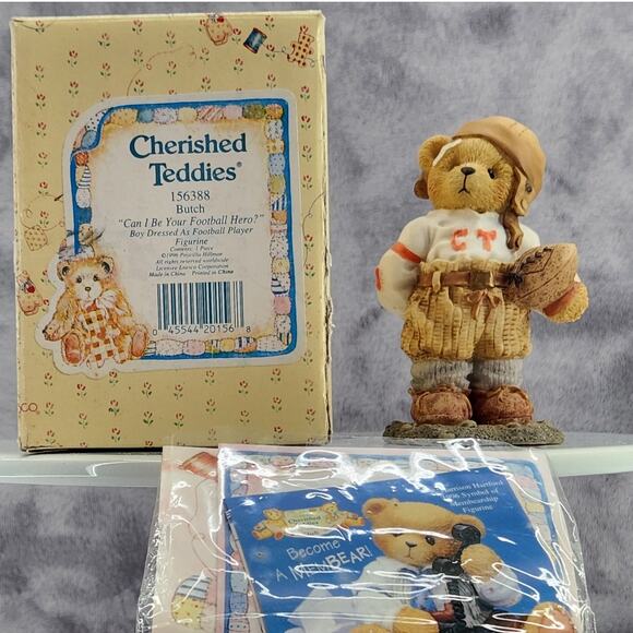 1996 Butch Cherished Teddies Football Figurine Can I be your football hero156388 - Picture 1 of 7